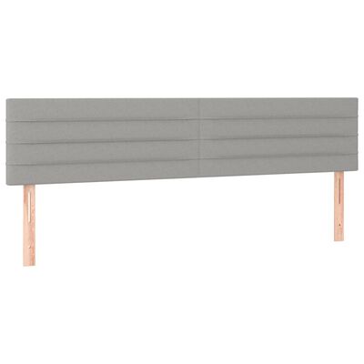 vidaXL Sommier à lattes de lit avec matelas Gris clair 160x200cm Tissu