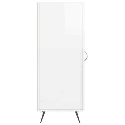 vidaXL Buffet Blanc brillant 34,5x34x90 cm Bois d'ingénierie