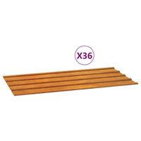 vidaXL Panneaux de toiture 12 pcs rouillé 80x44 cm Acier corten