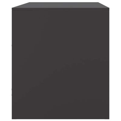 vidaXL Meuble TV noir 67x39x44 cm acier