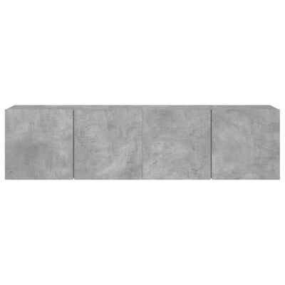 vidaXL Meubles TV muraux 2 pcs gris béton 80x30x41 cm