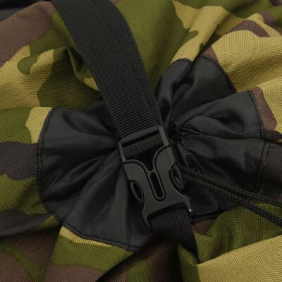 vidaXL Sac à dos de randonnée vert camouflage 60 L tissu oxford