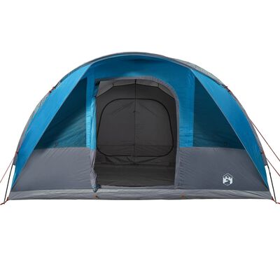 vidaXL Tente de camping tunnel 5 personnes bleu imperméable