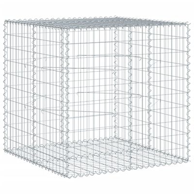 vidaXL Panier gabion avec couvercle 100x100x100 cm fer galvanisé