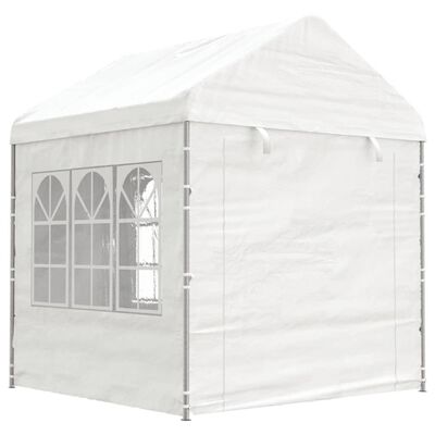 vidaXL Belvédère avec toit blanc 17,84x2,28x2,69 m polyéthylène