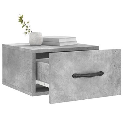 vidaXL Tables de chevet murales 2 pcs gris béton 35x35x20 cm