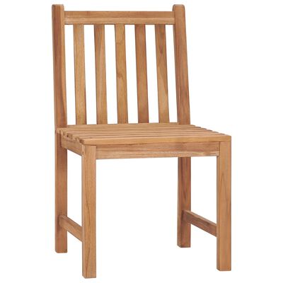 vidaXL Chaises de jardin lot de 2 avec coussins Bois de teck massif