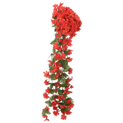 vidaXL Guirlandes de fleurs de Noël 3 pcs rouge 85 cm