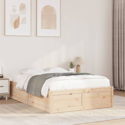 vidaXL Cadre de lit sans matelas 120x190 cm bois de pin massif