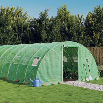 vidaXL Serre avec cadre en acier vert 88 m² 22x4x2 m