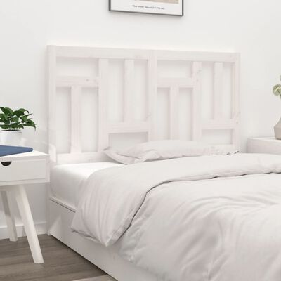 vidaXL Tête de lit Blanc 125,5x4x100 cm Bois massif de pin