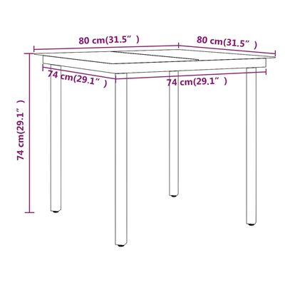 vidaXL Ensemble à manger de jardin avec coussins 3 pcs marron