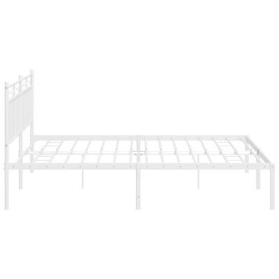 vidaXL Cadre de lit métal sans matelas et tête de lit blanc 183x213 cm