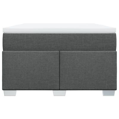 vidaXL Sommier à lattes de lit avec matelas gris foncé 120x190cm tissu