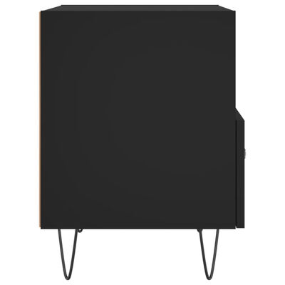vidaXL Tables de chevet 2 pcs noir 40x35x47,5 cm bois d’ingénierie