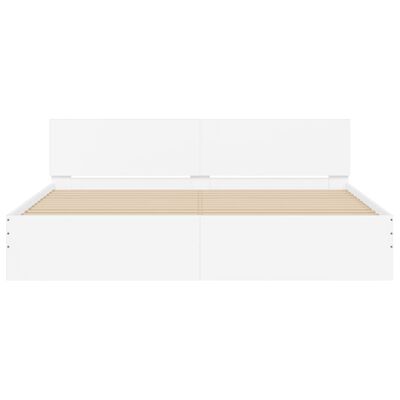 vidaXL Cadre de lit avec LED sans matelas blanc 200x200 cm