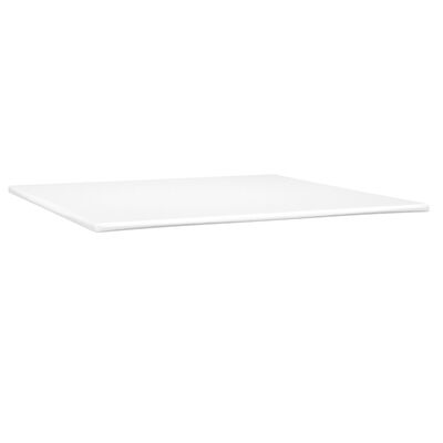 vidaXL Sommier à lattes de lit avec matelas Blanc 200x200cm Similicuir