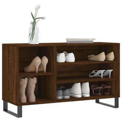 vidaXL Armoire à chaussures Chêne marron 102x36x60cm Bois d'ingénierie