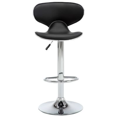 vidaXL Tabourets de bar 2 pcs noir similicuir