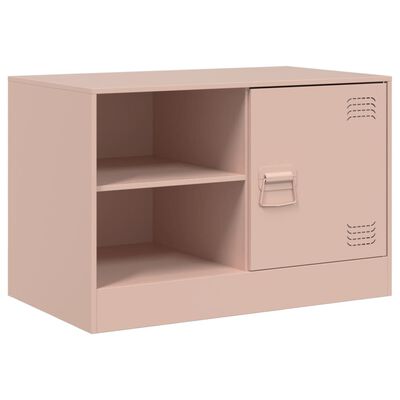 vidaXL Meuble TV rose 67x39x44 cm acier