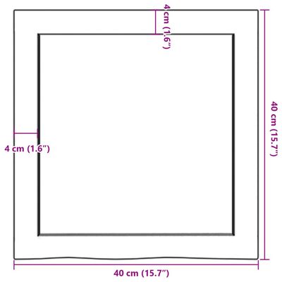 vidaXL Étagère murale 40x40x(2-4)cm bois de chêne massif non traité