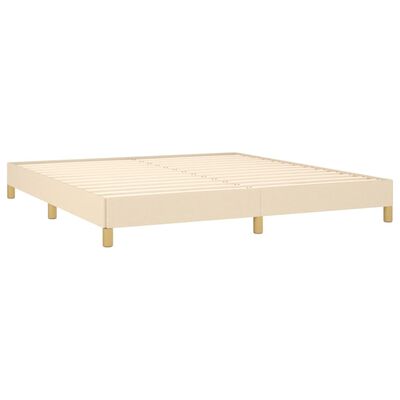 vidaXL Cadre de lit sans matelas crème 180x200 cm tissu