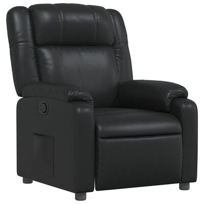 vidaXL Fauteuil inclinable Noir Similicuir