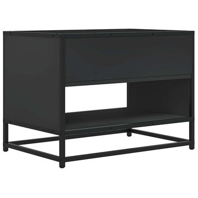 vidaXL Meuble TV noir 61x40x46 cm bois d'ingénierie et métal