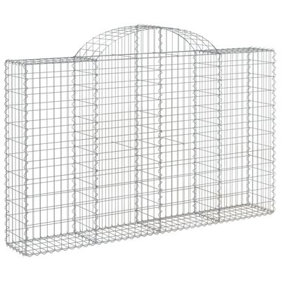 vidaXL Paniers à gabions arqués 10 pcs 200x30x120/140 cm Fer galvanisé