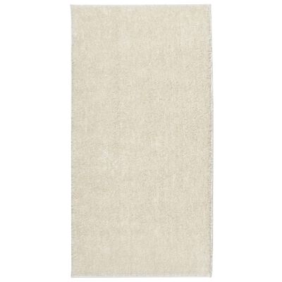 vidaXL Tapis ISTAN à poils longs aspect brillant crème 100x200 cm