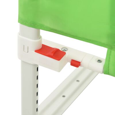 vidaXL Barrière de sécurité de lit d'enfant Vert 160x25 cm Tissu