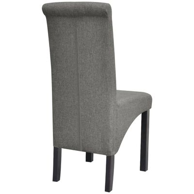 vidaXL Chaises à manger lot de 2 gris clair tissu