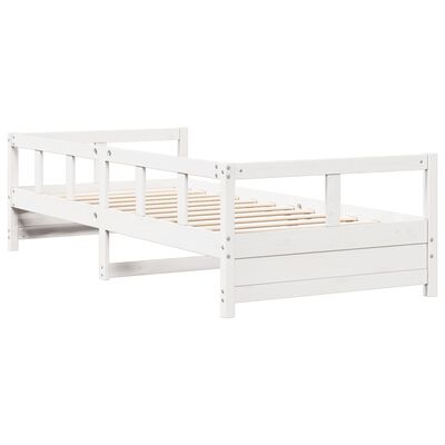 vidaXL Lit de jour sans matelas blanc 80x200 cm bois de pin massif