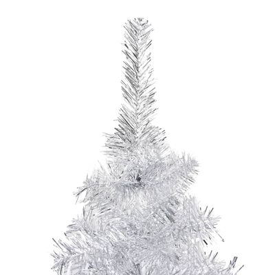 vidaXL Arbre de Noël artificiel pré-éclairé/boules argenté 180 cm PET