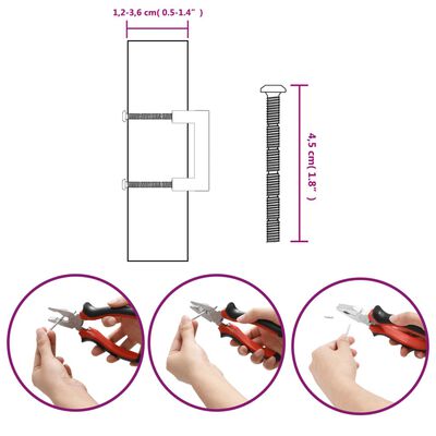 vidaXL Poignées d'armoire 10 pcs doré 64 mm acier inoxydable