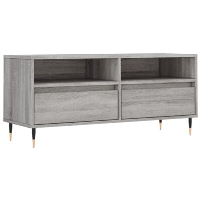 vidaXL Meuble TV sonoma gris 100x34,5x44,5 cm bois d'ingénierie