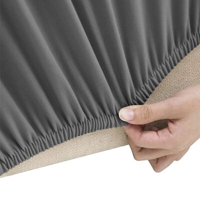 vidaXL Housse extensible de canapé 2places Anthracite Jersey polyester