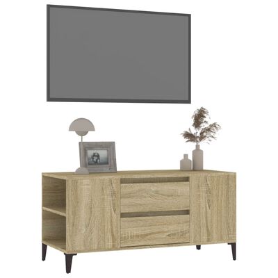 vidaXL Meuble TV Chêne sonoma 102x44,5x50 cm Bois d'ingénierie