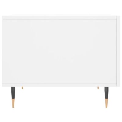 vidaXL Tables basses 2 pcs blanc 50x50x40 cm bois d'ingénierie