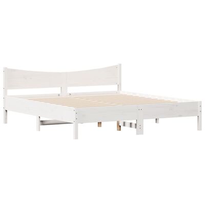 vidaXL Cadre de lit sans matelas blanc 180x200 cm bois massif de pin