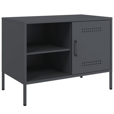 vidaXL Meuble TV anthracite 68x39x50,5 cm acier