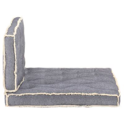 vidaXL Ensemble de coussins de canapé palette lot de 2 Bleu