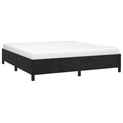 vidaXL Cadre de lit sans matelas noir 180x200 cm velours