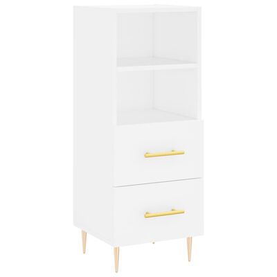 vidaXL Buffet haut Blanc 34,5x34x180 cm Bois d'ingénierie