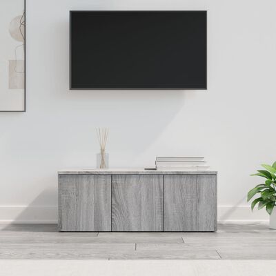 vidaXL Meuble TV Sonoma gris 80x34x30 cm Bois d'ingénierie