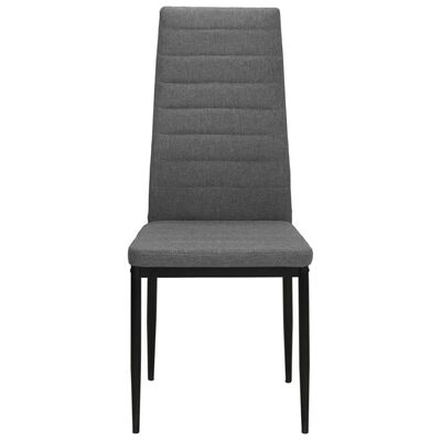 vidaXL Chaises à manger lot de 4 gris clair tissu