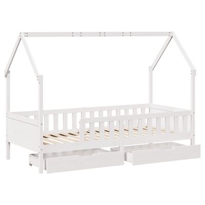 vidaXL Cadre de lit pour enfants avec tiroirs 80x200cm bois pin massif