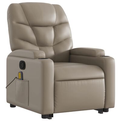 vidaXL Fauteuil inclinable de massage Cappuccino Similicuir