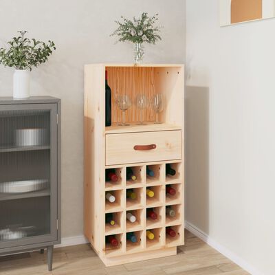 vidaXL Armoire à vin 45x34x100 cm Bois de pin massif