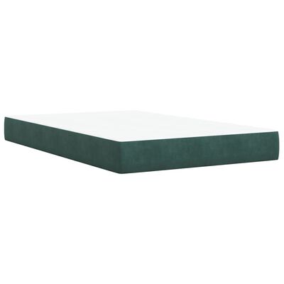 vidaXL Sommier à lattes de lit avec matelas vert foncé 120x190 cm